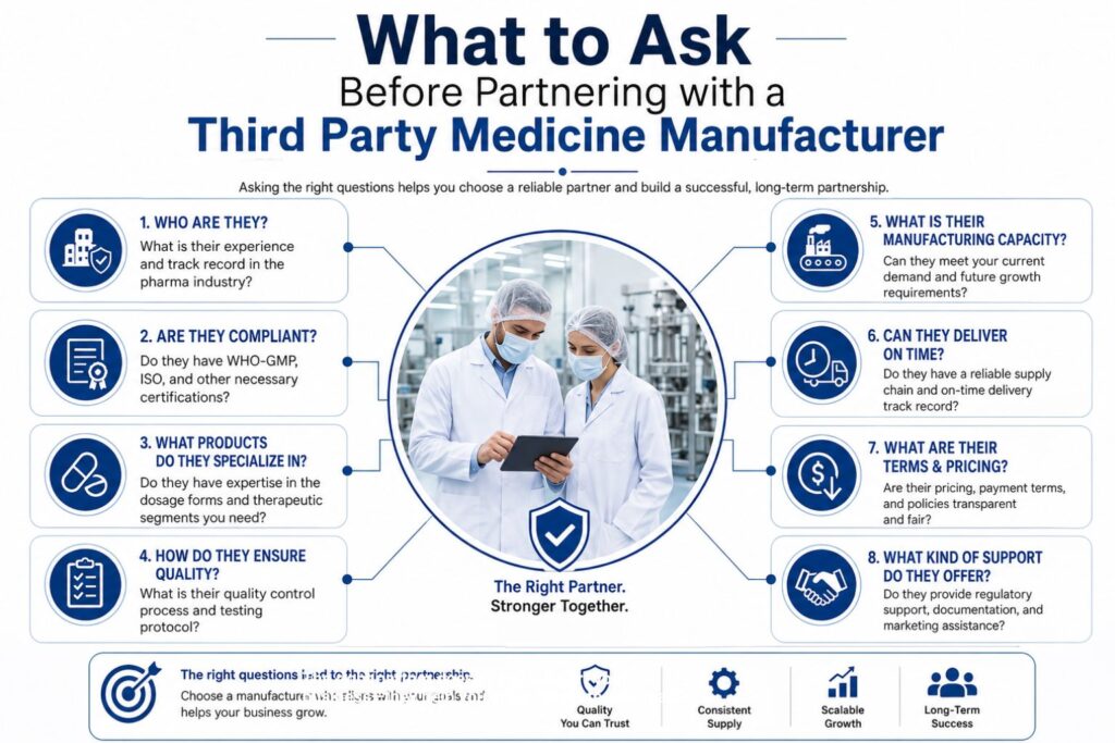 Consistent manufacturing, timely deliveries, and dependable support help businesses strengthen relationships with distributors, healthcare professionals, and customers. When backed by comprehensive end-to-end manufacturing solutions, companies can confidently scale their operations, maintain a steady product supply, and create a strong foundation for sustainable business growth.