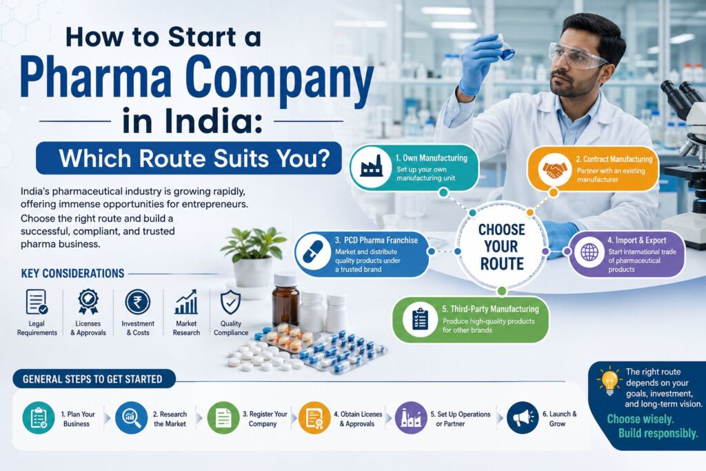 how to start a pharma company in india