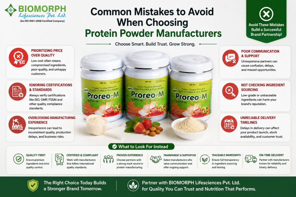 Common Mistakes to Avoid When Choosing Protein Powder Manufacturers
