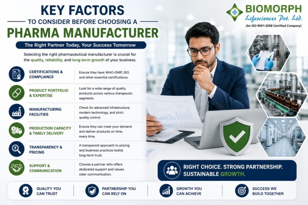 Key Factors to Consider Before Choosing a Pharma Manufacturer