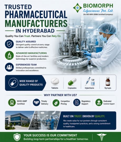 Trusted Pharmaceutical Manufacturers in Hyderabad