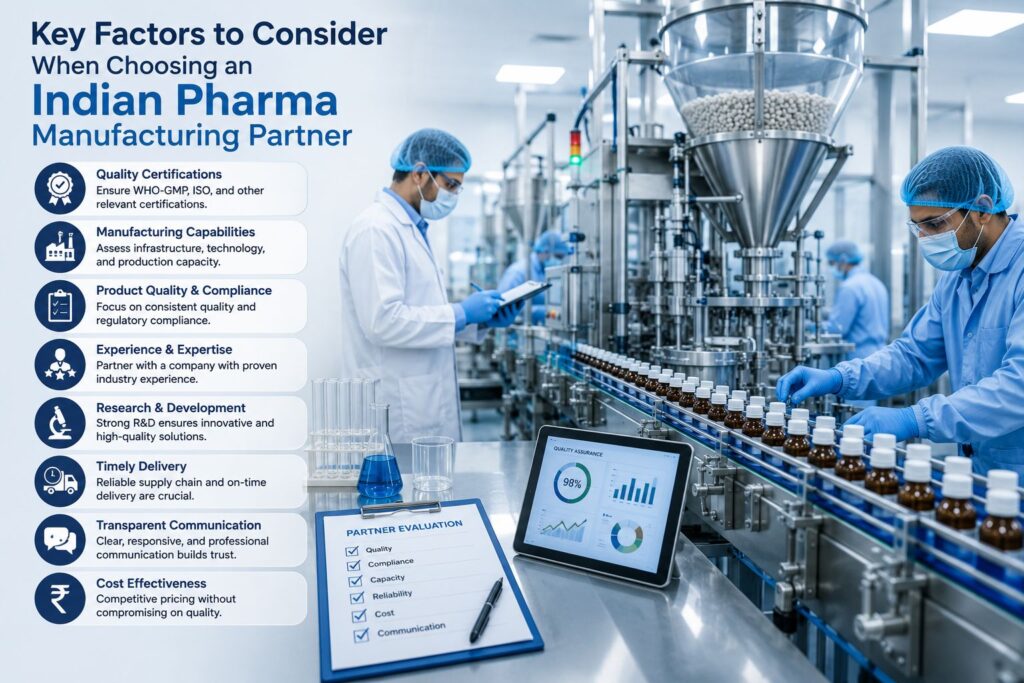 Key Factors to Consider When Choosing an Indian Pharma Manufacturing Partner