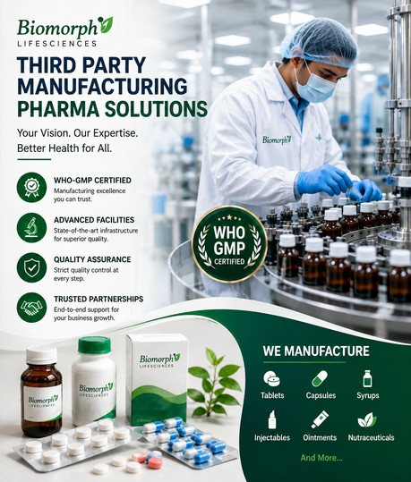 Third party manufacturing pharma company, third party medicine manufacturer, pharma third party manufacturing company in India