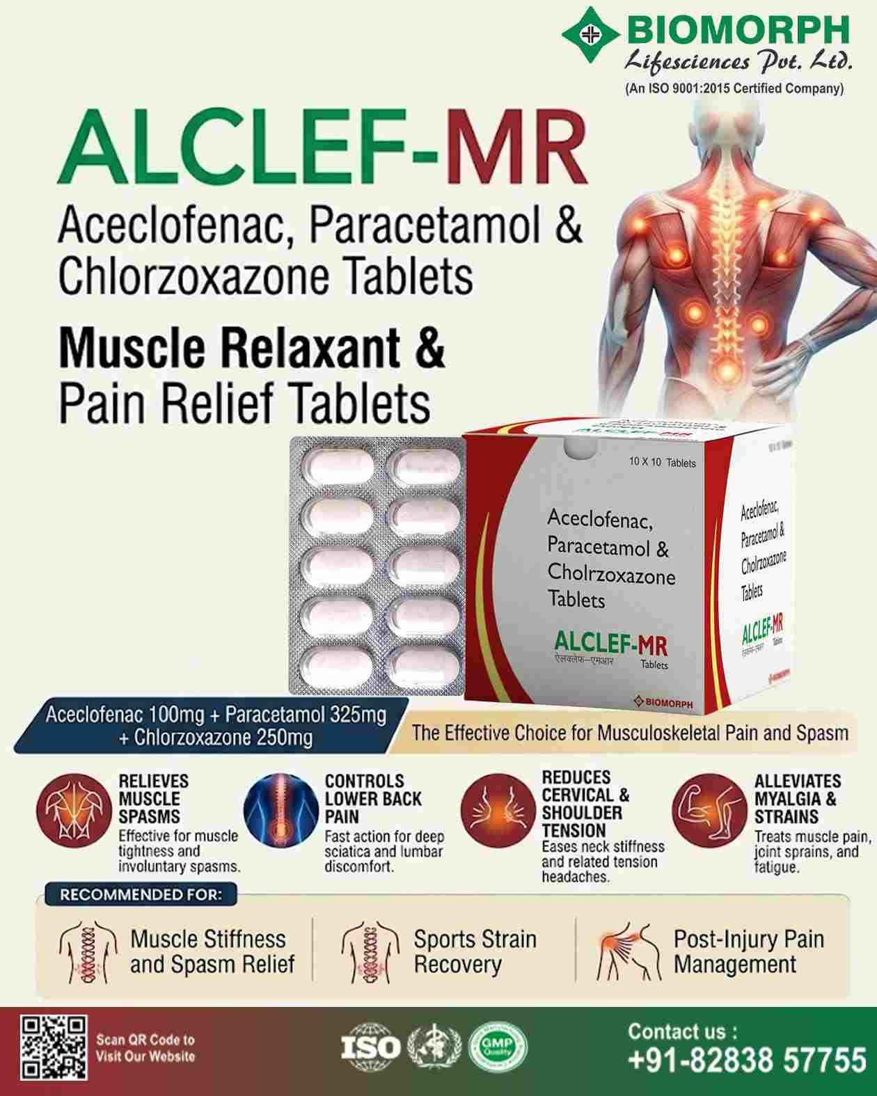Aceclofenac Paracetamol Chlorzoxazone Tablet