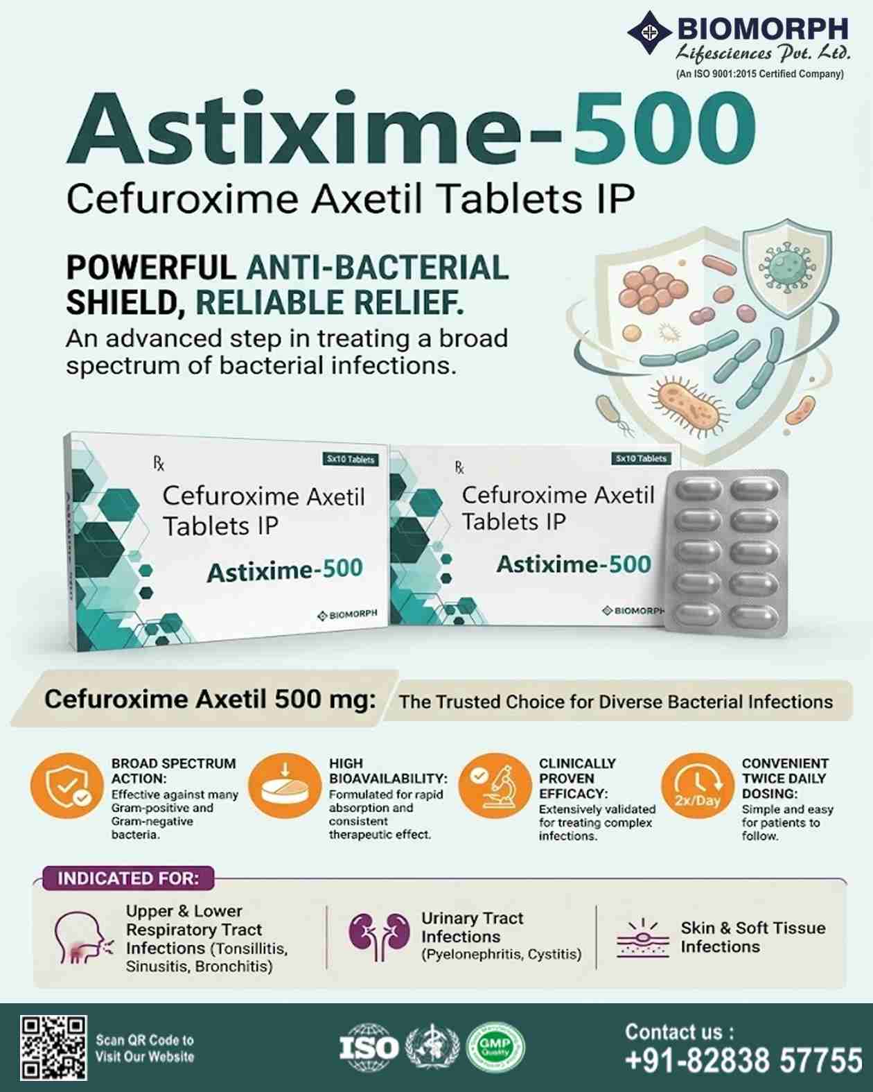 Cefuroxime Axetil 500 mg Tablet